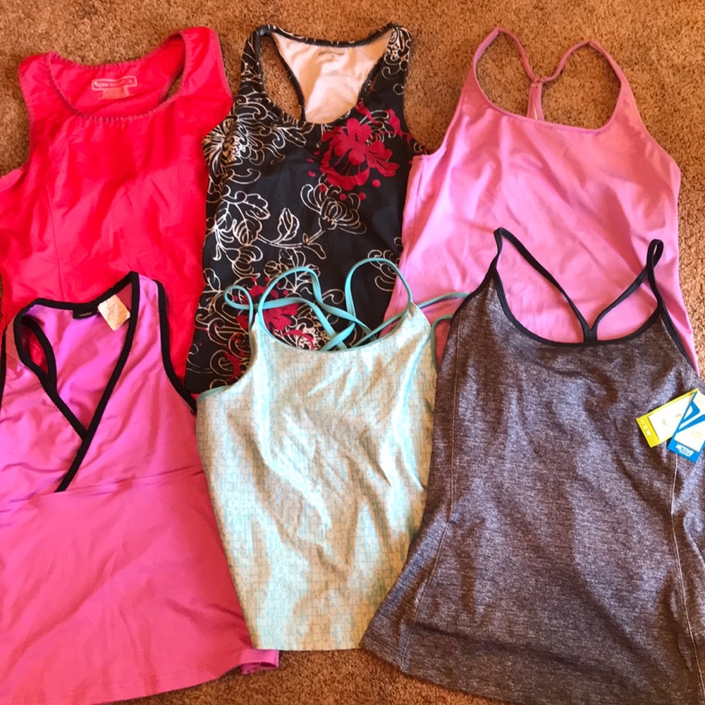 Lot of workout tops